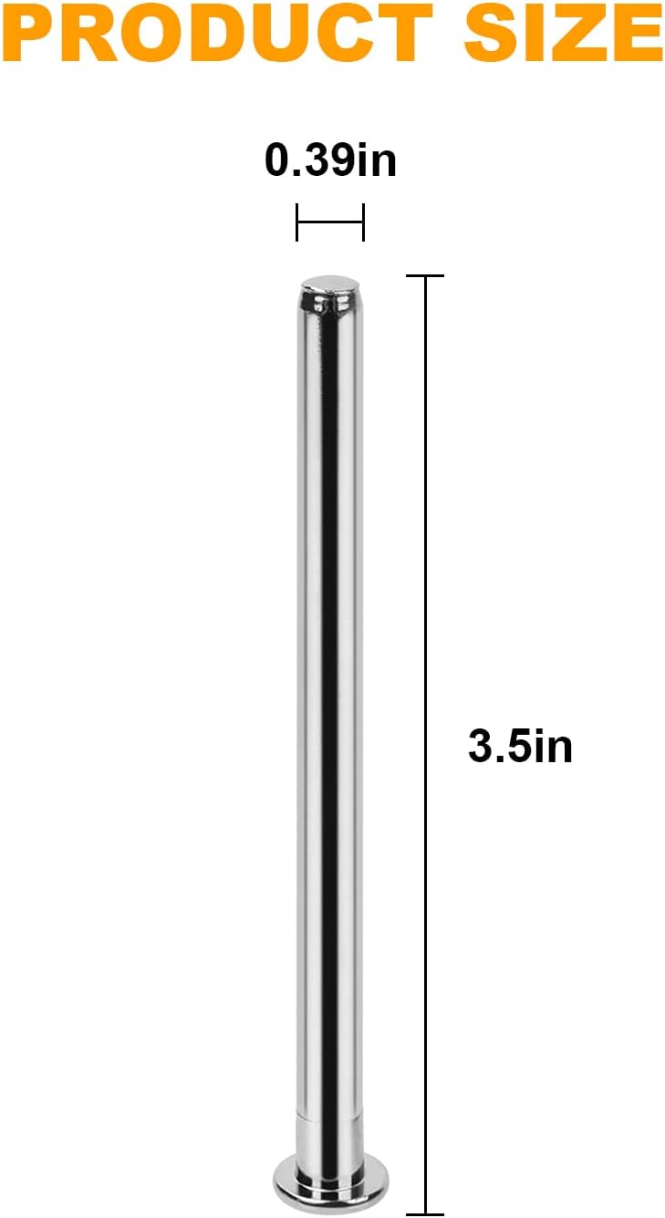 GEAIN 6 Pieces of 3.5-inch Indoor Door Hinge pins Replacement, Suitable for 3.5-inch Oil-Rubbed Bronze Hinge pins and Screws, Silver - Image 2